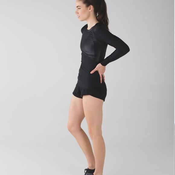 Lululemon Rashguard Water Salty Swim Rashguard Black SZ 10 - Picture 3 of 12